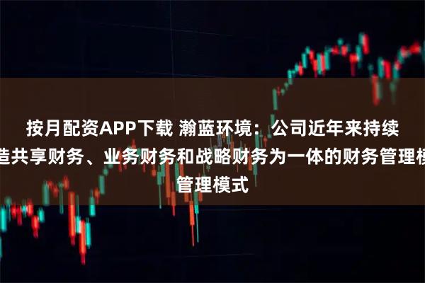 按月配资APP下载 瀚蓝环境：公司近年来持续打造共享财务、业务财务和战略财务为一体的财务管理模式