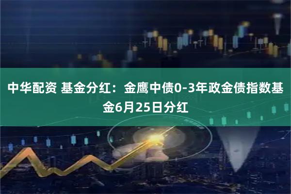 中华配资 基金分红：金鹰中债0-3年政金债指数基金6月25日分红