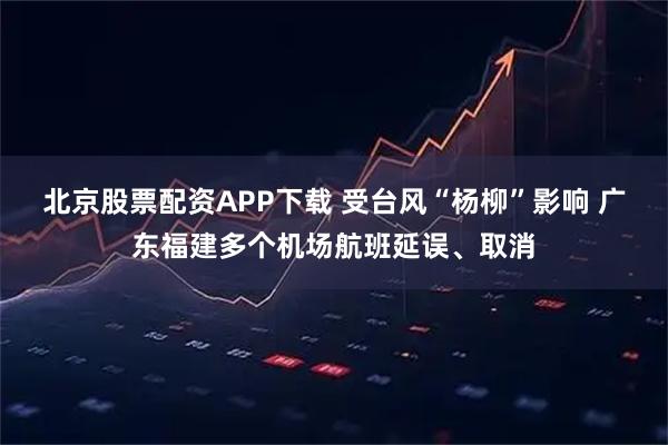 北京股票配资APP下载 受台风“杨柳”影响 广东福建多个机场航班延误、取消